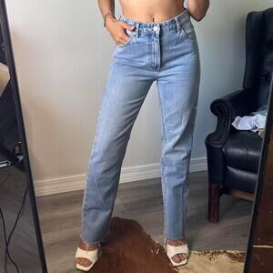 Rollas cropped straight leg jeans